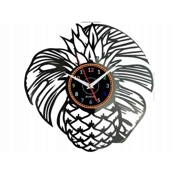Ananas Dárek Originální dekorace do domu Hodiny z vinylové desky