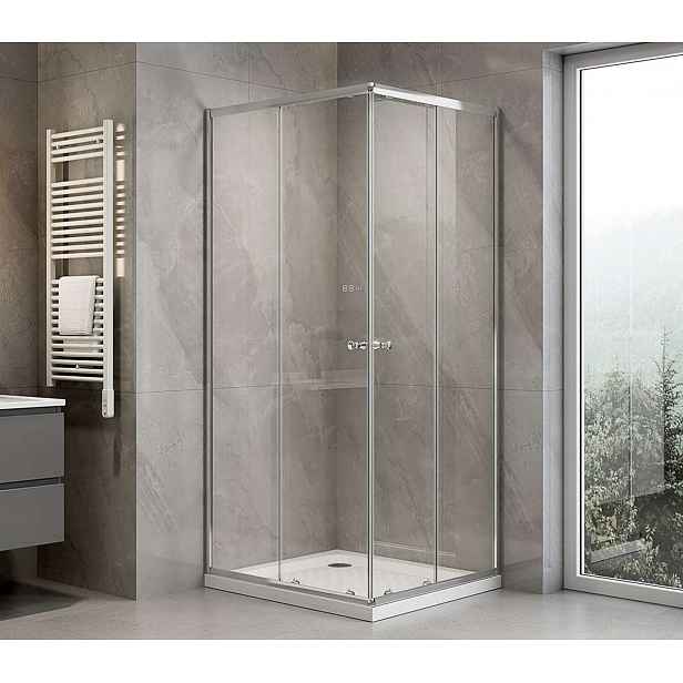 Aqualine Agga - Sprchový kout 90x80 cm, čiré sklo/chrom HLF809Y