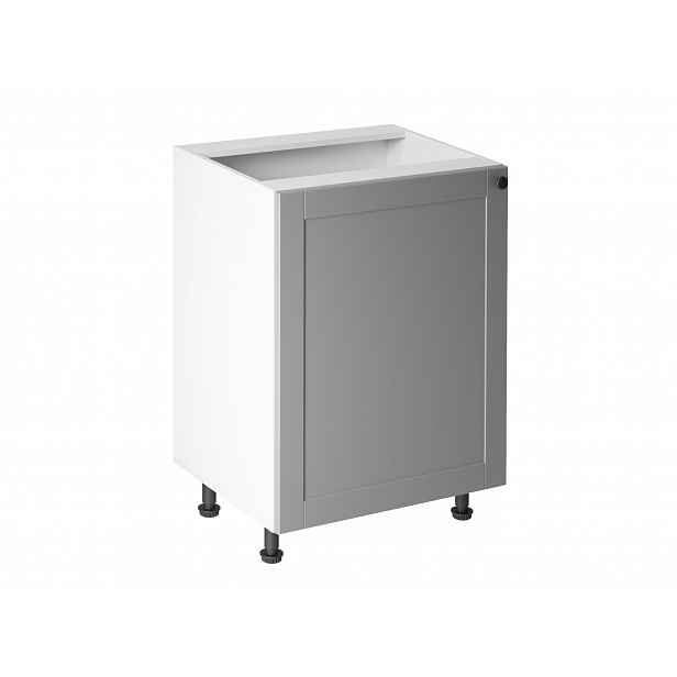 Dolní jednodveřová skříňka LUMEA - šířka 60 cm, šedá / bílá