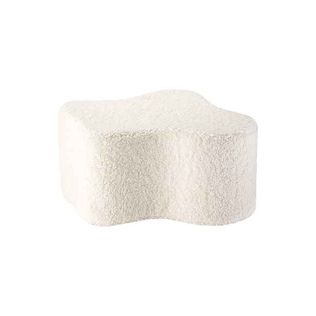 Krémový dětský puf z textilie bouclé Cloud – Wigiwama
