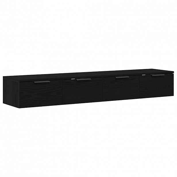 vidaXL Nástěnná skříň 2 ks Černý dub 68 x 30 x 20 cm Kompozitní dřevo