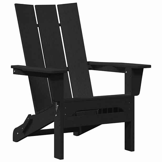 vidaXL Skládací Adirondack židle Černá 80,5 x 74,5 x 92 cm HDPE