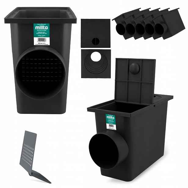 5x Žlabový Osadník Čistič okapů Šachta Revizní 110 mm Boční Vpusť Xn
