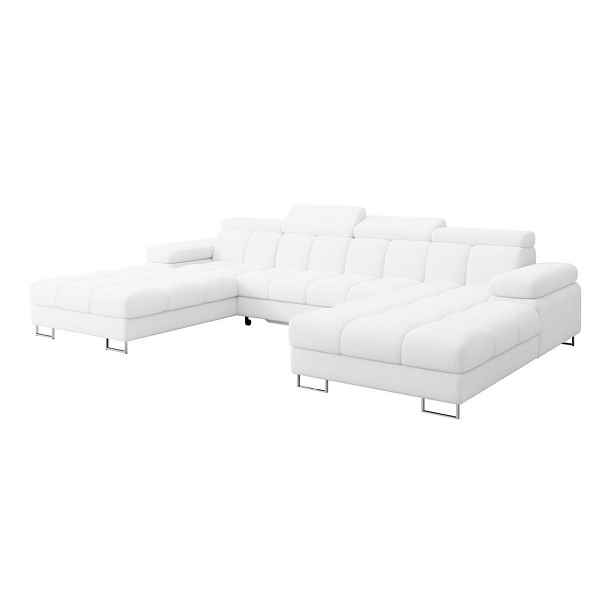 ALTDECOR SEDACÍ SOUPRAVA s funkcí spaní a úložným prostorem COMA U2 345x203x79 bílá buklé