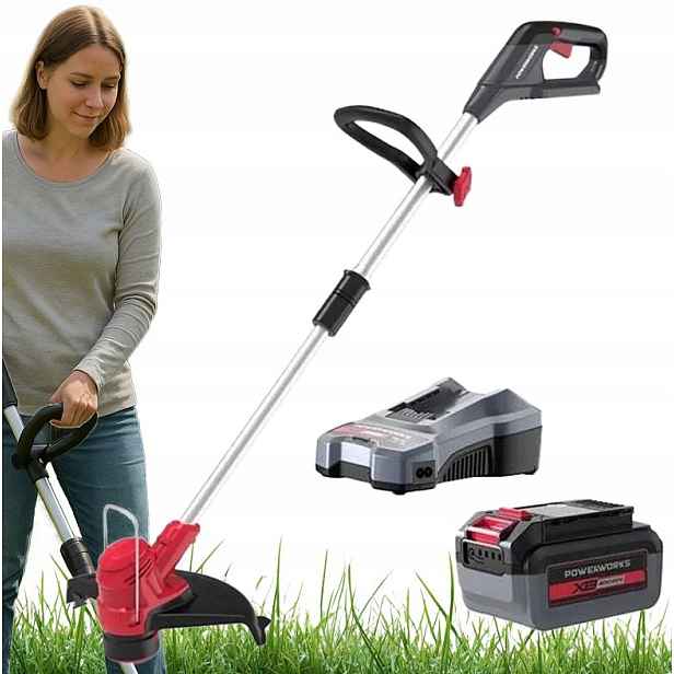 Křovinořez Akumulátor 40V 2Ah Powerworks Podřezávač 30 cm Šířka
