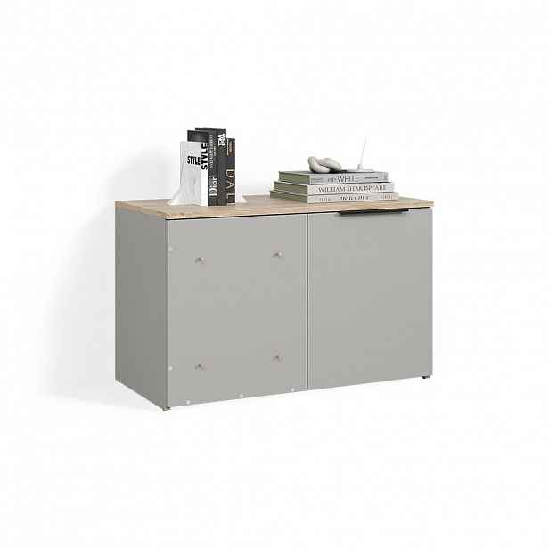 Livinity® KREDENC Piave Greige s dveřmi