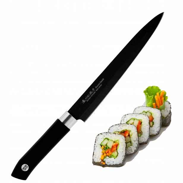 Satake Sword Smith Black Japonský ostrý Nůž Sashimi Yanagiba na sushi 21 cm
