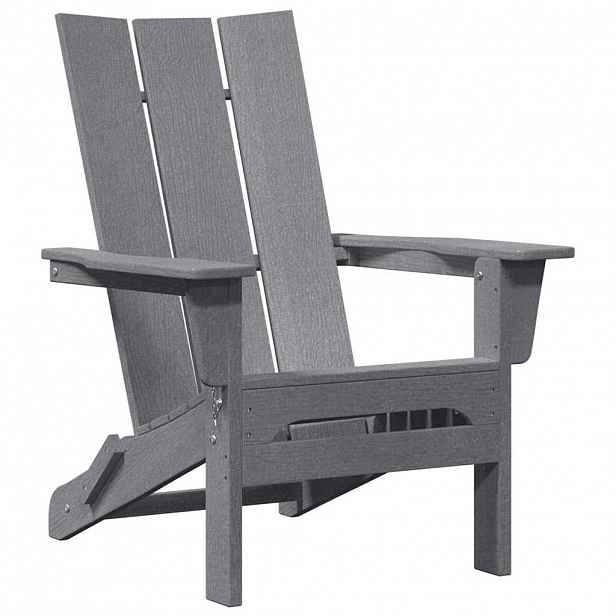 vidaXL Skládací Adirondack židle Světle šedá 80,5 x 74,5 x 92 cm HDPE