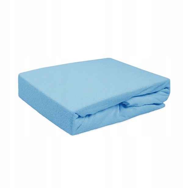 Froté prostěradlo s gumou prémiové silné 200x220 modré