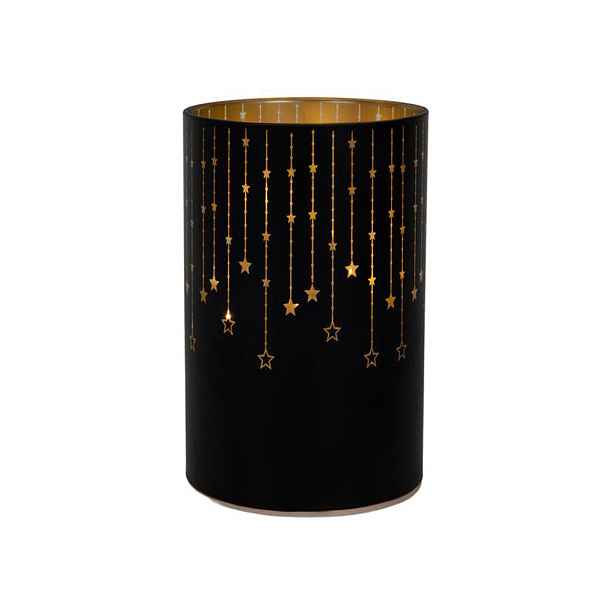 HIT Dekorativní lucerna LED 14cm černá