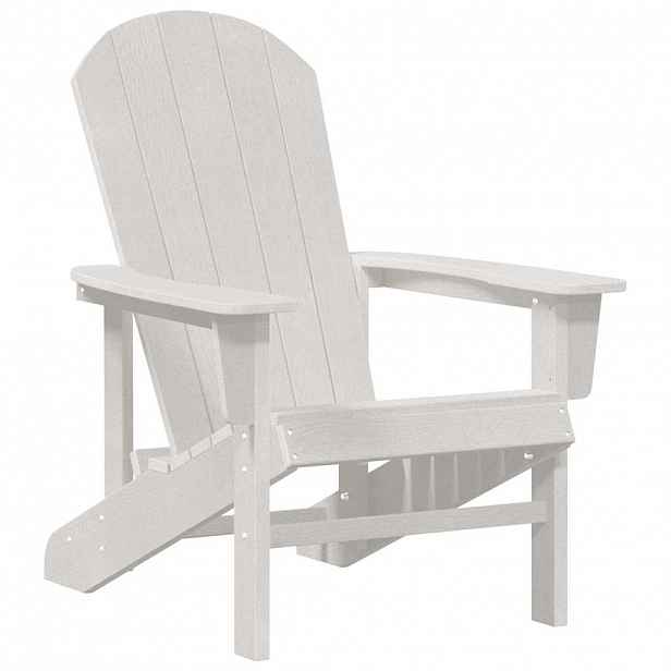 vidaXL Adirondack židle Bílá HDPE