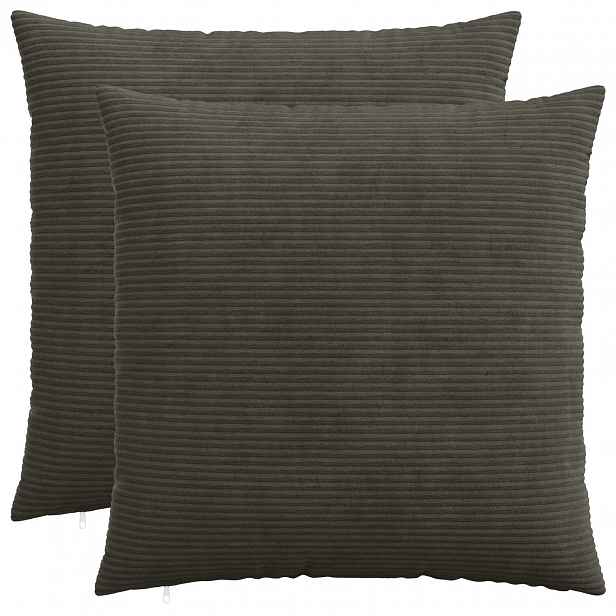 vidaXL Povlak na polštář 2 pcs HEERLEN Antracitová 55 x 55 cm manšestr