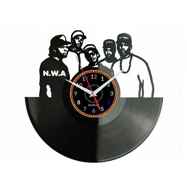 Rap Band Dárek Originální dekorace do domu Hodiny z vinylové desky