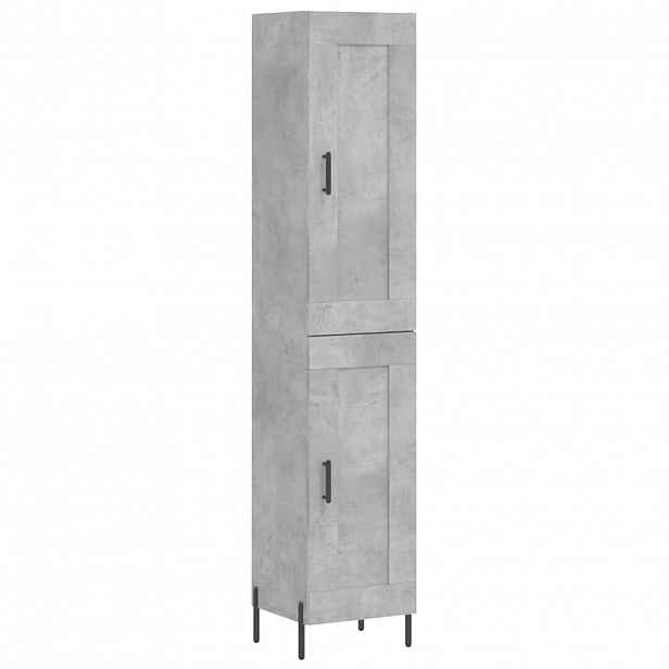 vidaXL Skříň highboard betonově šedá 34,5x34x180 cm kompozitní dřevo