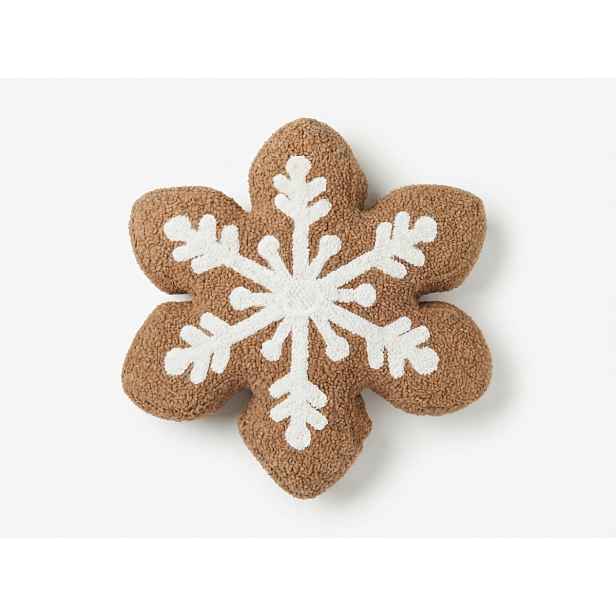 Dekorační polštářek SNOW COOKIE 35x35 cm, hnědý