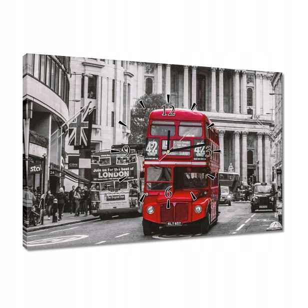 Hodiny 60x40 Londýn Velká Británie Uk