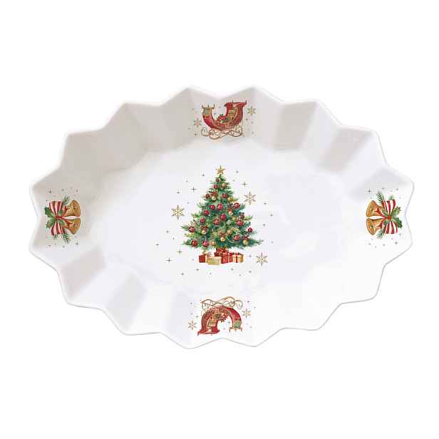 Vánoční mísa s mísou Christmas Magic vánoční stromeček porcelánová mísa