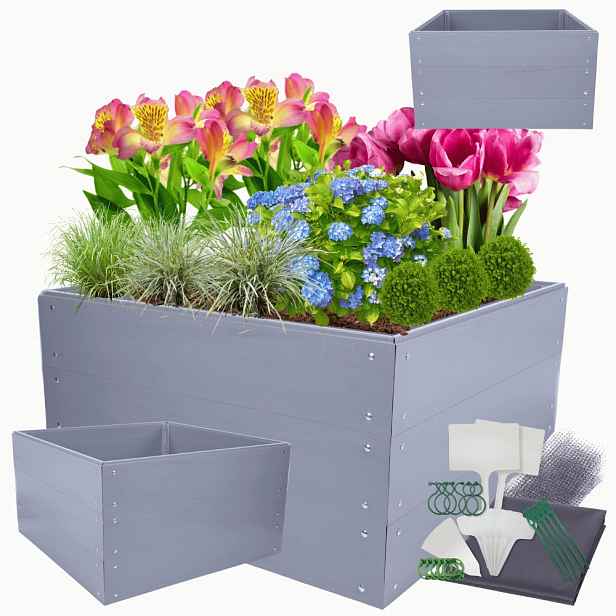 Vyvýšený záhon z plastu zeleninový záhon květináč pařeniště Pvc 60x100x100