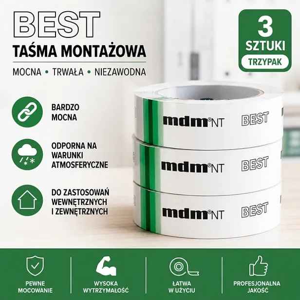 3PAK Páska MDM pro membrány a střešní fólie 50 mm x 25 m 0,4 mm Visuper