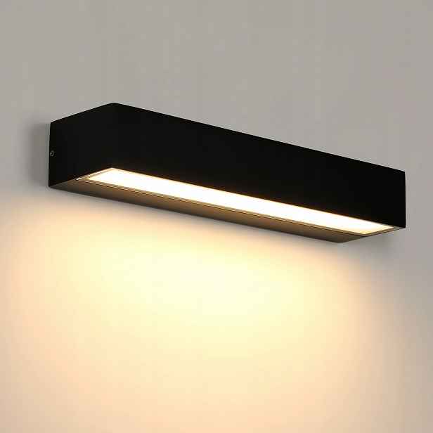 Venkovní Nástěnné Svítidlo Černé Led Retro Moderní 3000K 16W IP65