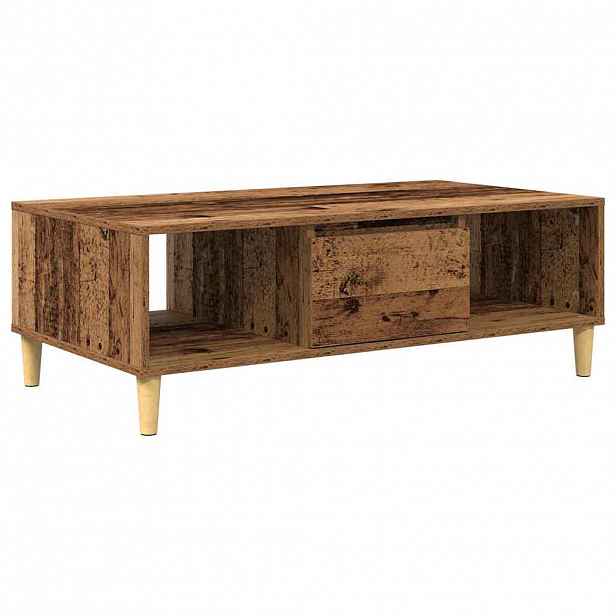 vidaXL Konferenční stolek Staré dřevo 102 x 55 x 35 cm
