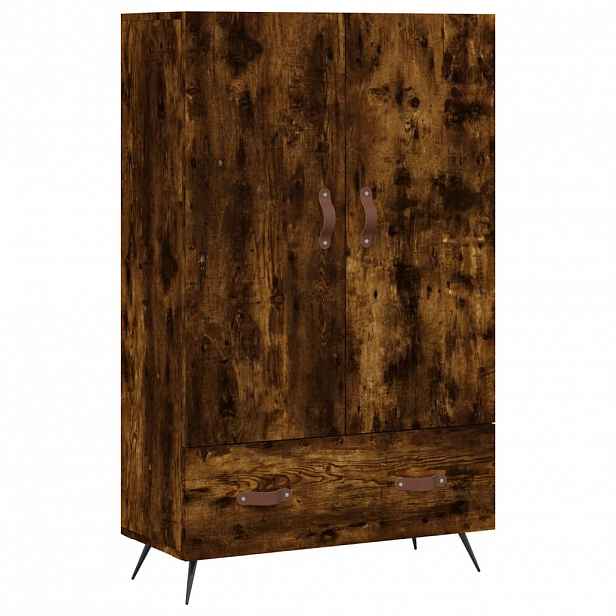 vidaXL Skříň highboard kouřový dub 69,5 x 31 x 115 cm kompozitní dřevo