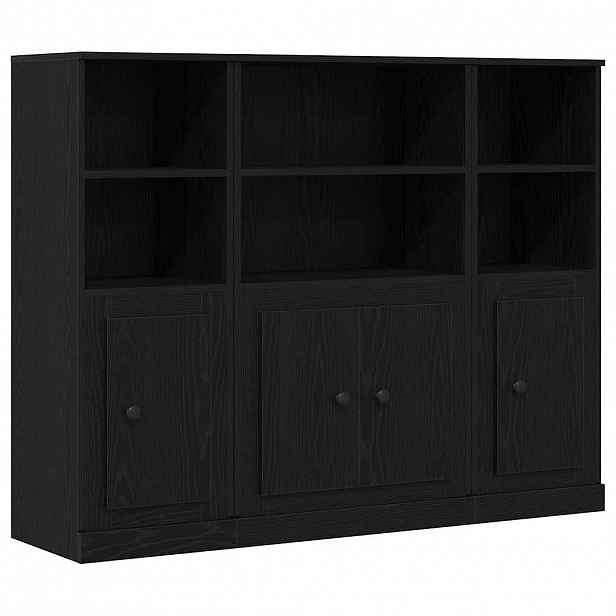 vidaXL Vysoký bufet Černý dub 132 x 35,5 x 103,5 cm Kompozitní dřevo