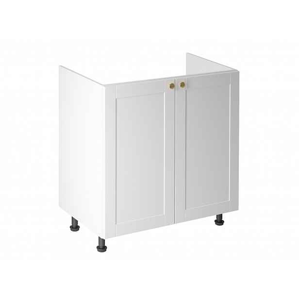 Dvoudveřová dřezová skříňka LUMEA - šířka 80 cm, bílá