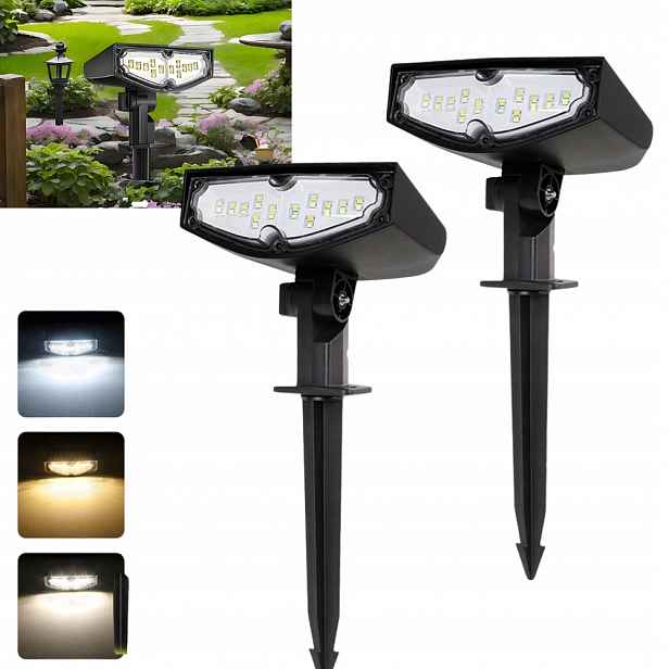Solární Lampa Zapichovací Do Zahrady A Terasy, Sada 2 Ks