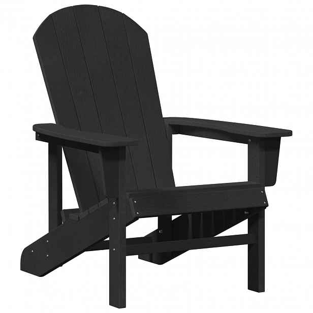 vidaXL Adirondack židle Černá HDPE