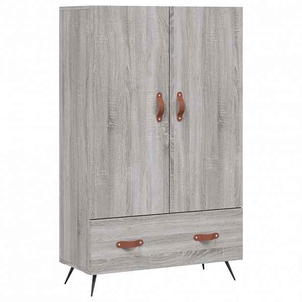 vidaXL Skříň highboard šedá sonoma 69,5 x 31 x 115 cm kompozitní dřevo