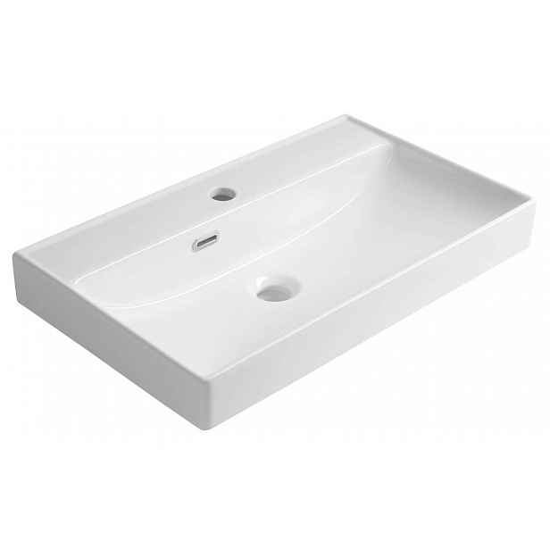 Aqualine Parla - Umyvadlo 65x38 cm, s přepadem, otvor pro baterii, bílá 9965