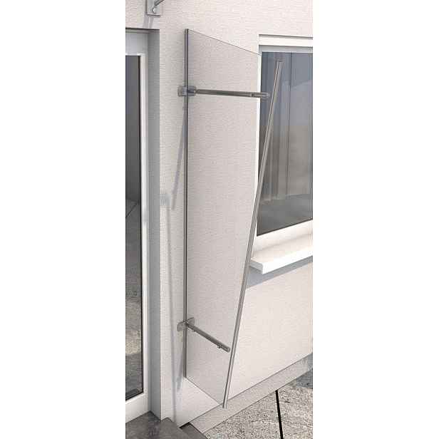 Vchodová stříška Guttavordach PT/GR  akryl (boční stěna) 185 x 60 cm černá / čirá