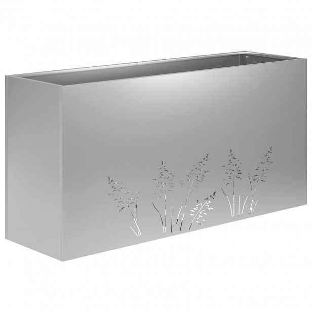 vidaXL Zahradní pěstebník Stříbrná 100 x 30 x 49 cm Pozinkovaná ocel