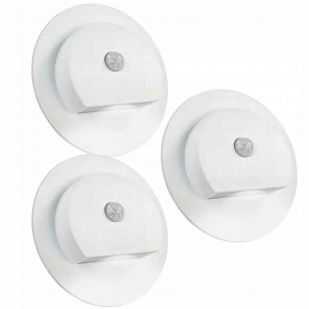 3X Led Schodišťová Lampa 230V Na Schody Se Senzorem Pohybu Soumraku