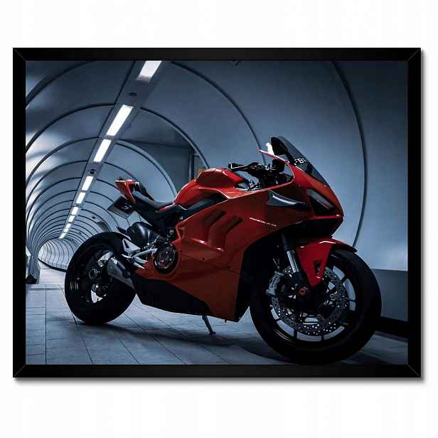 Plakáty v rámu 50x40 Červené Ducati Panigale