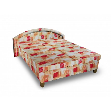 Čalouněná postel MAGDA 160x195 cm, oranžová látka