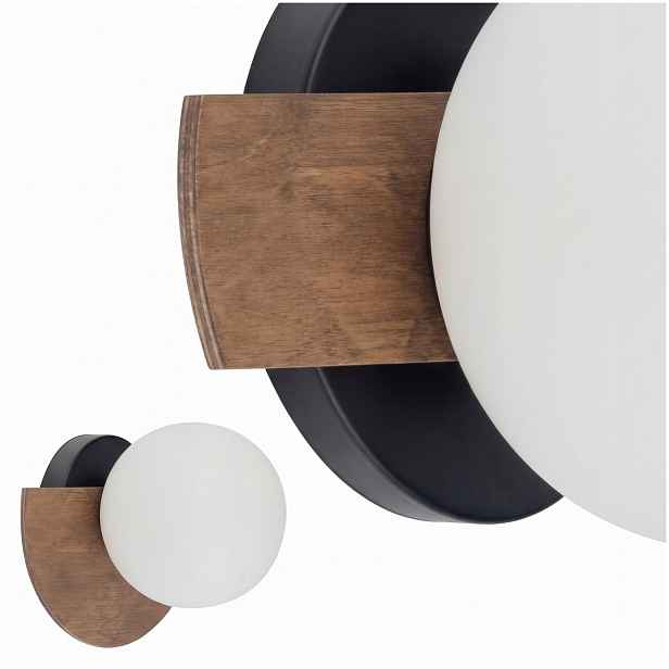Černé nástěnné svítidlo Mirror moderní nad psací stůl v chodbě Sigma Lighting