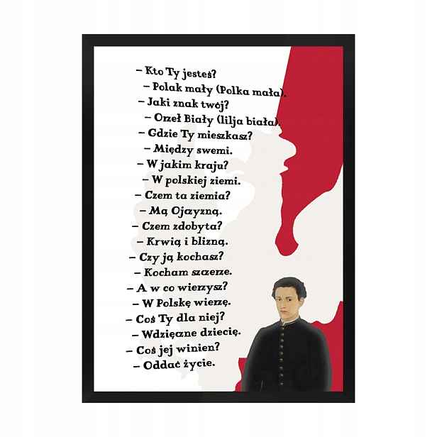 Kdo jsi ty, plakát v rámu W. Bełza Neoromantismus
