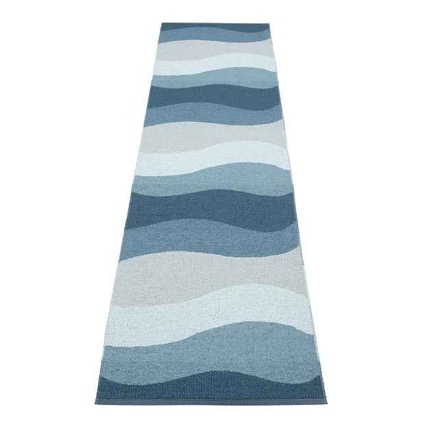Modrý vnitřní a venkovní běhoun 70x300 cm Urvi Water – Pappelina