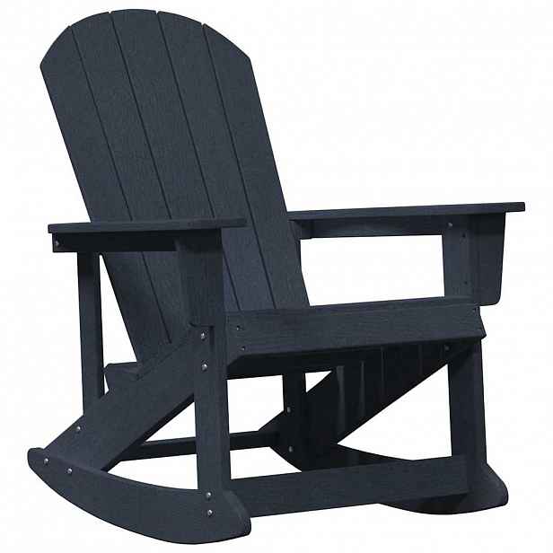 vidaXL Houpací křeslo Adirondack Námořnická modrá HDPE