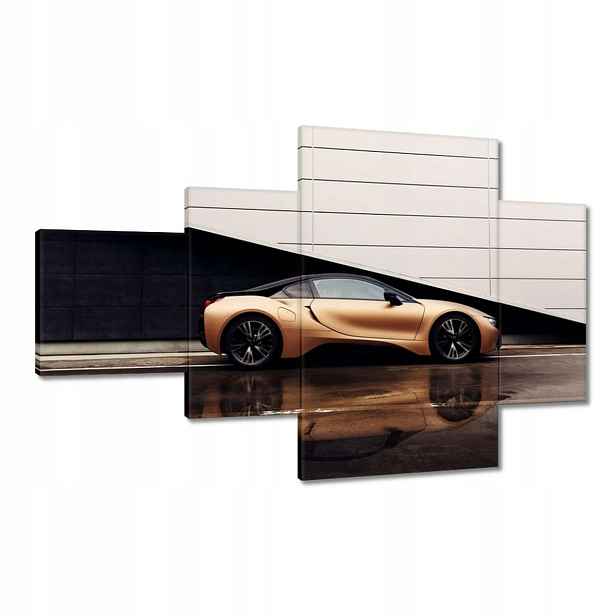 Obrazy 130x80 Zlaté Bmw Auto