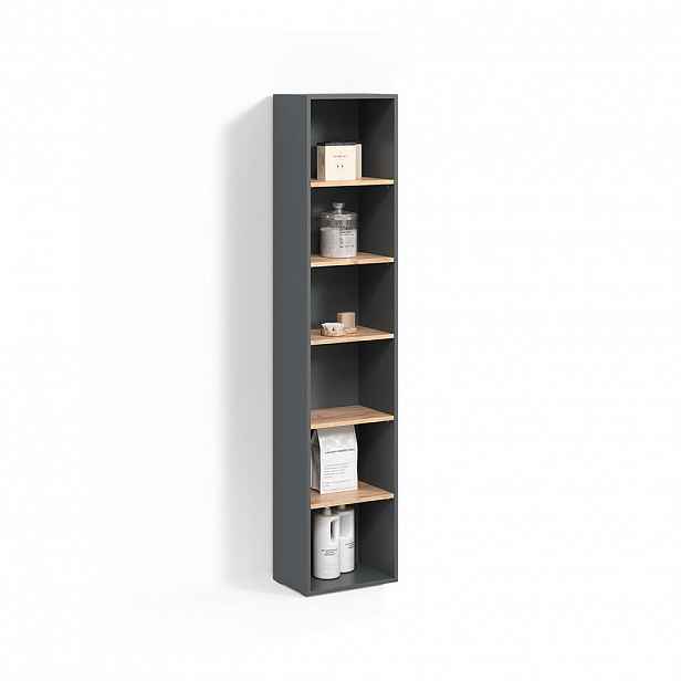 Livinity® KOUPELNOVÁ SKŘÍŇKA Paolina Antracit/zlatý dub 40.2 x 188.6 cm