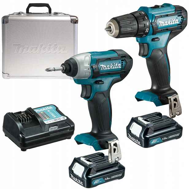Šroubovák DF333D 30Nm šroubovák TD110D 110Nm 12V 2x1,5Ah Makita CLX224X