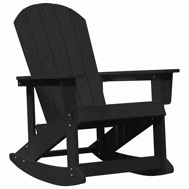 vidaXL Houpací křeslo Adirondack Černá HDPE