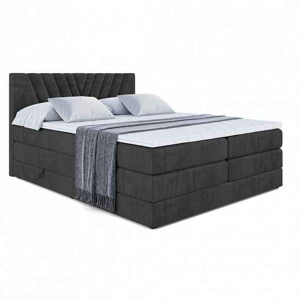 ALTDECOR POSTEL boxspring ERNINA KING – 200 x 200 – H3/H4 – černá