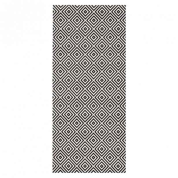 Černo-bílý koberec vhodný do exteriéru Bougari Karo, 80 x 150 cm