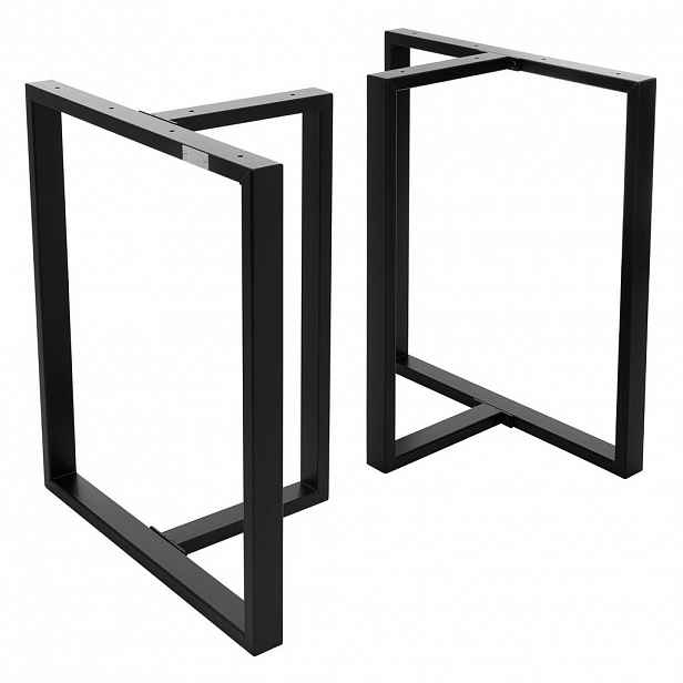 ML-DESIGN NOHY K STOLU, sada 2 ks, tvar T, 60 x 72 cm, černé