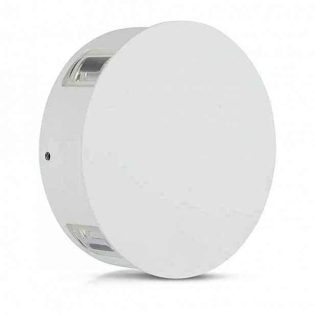 V-tac Nástěnné svítidlo 4W Led IP65 bílé kulaté VT-706 3000K 440lm