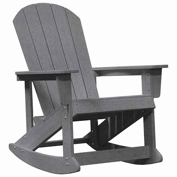 vidaXL Houpací křeslo Adirondack Světle šedá HDPE